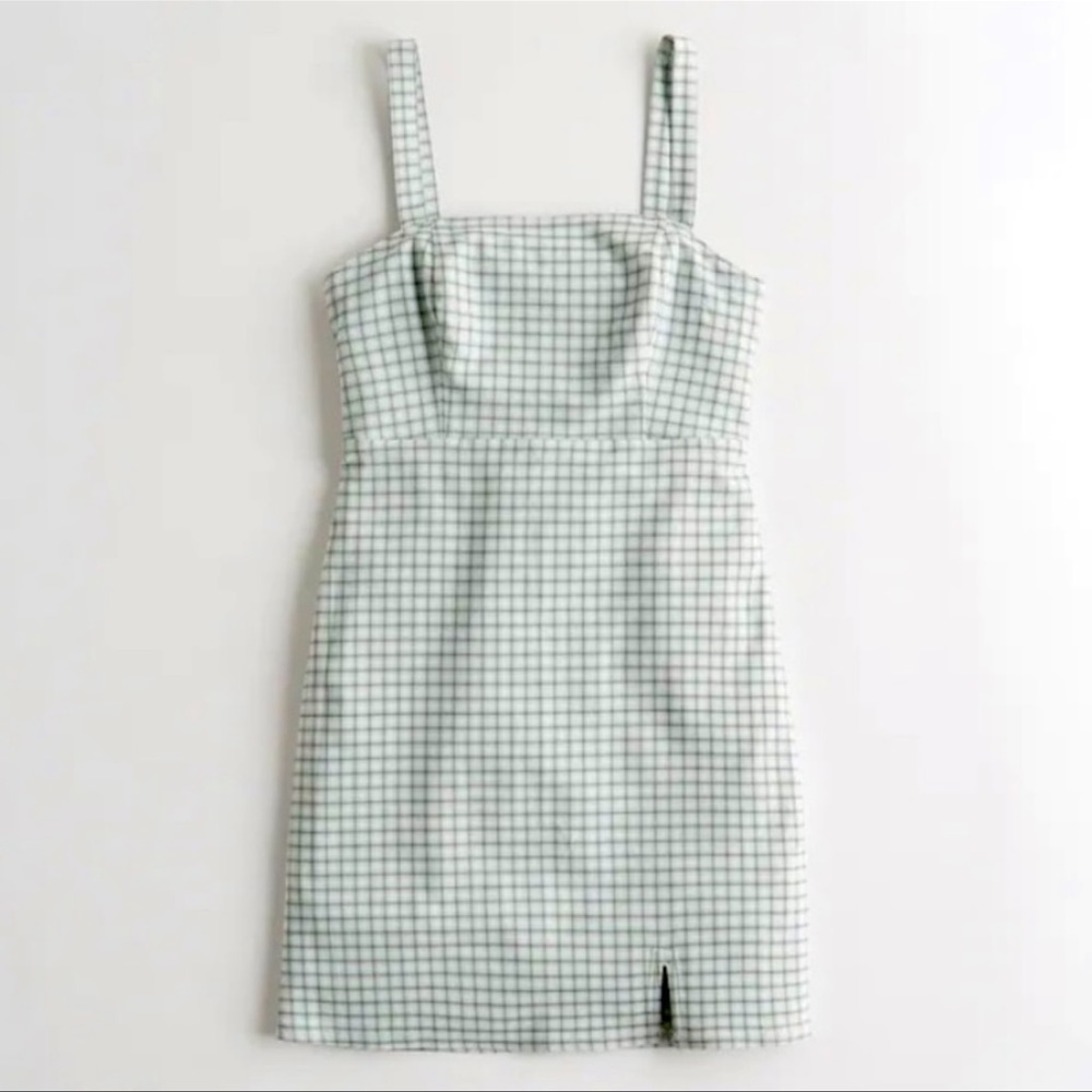 Hollister Green plaid dress